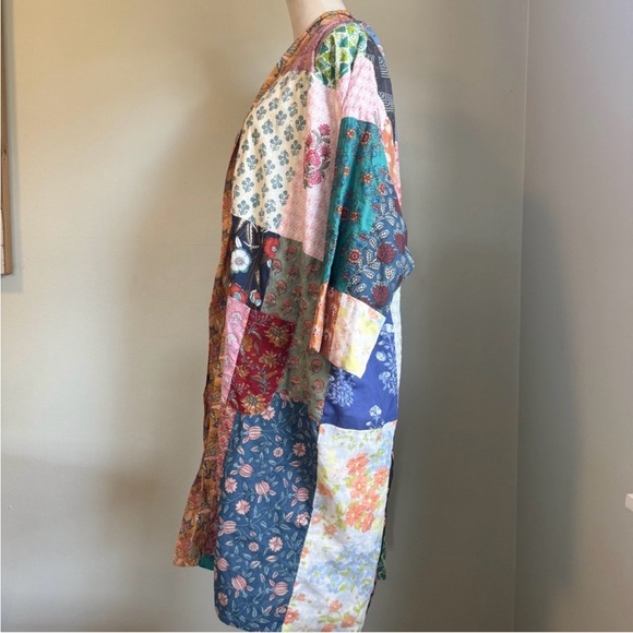 Boho Patchwork Kimono Duster Robe Jacket - Picture 3 of 6